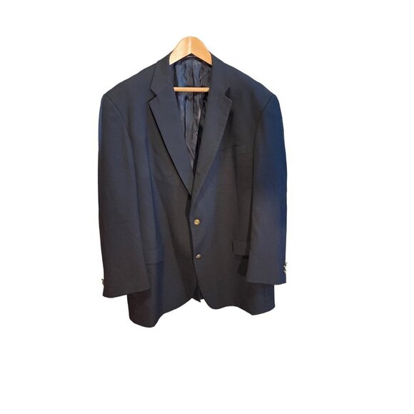 Nicklaus Navy Blue Wool Blend Buttoned Suit Coat Jacket Sz 50L - Picture 1 of 14